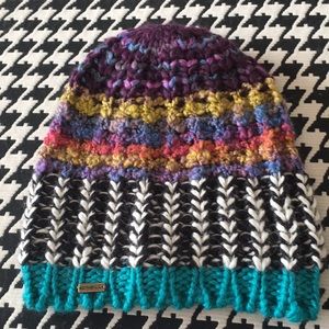 Multicolored knit beanie